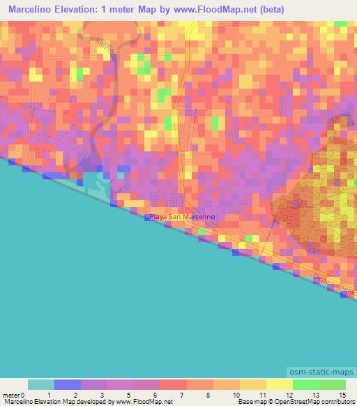 Marcelino,El Salvador Elevation Map