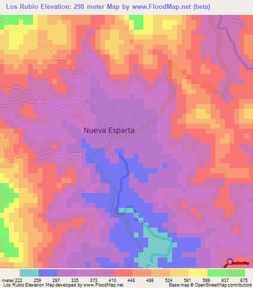 Los Rubio,El Salvador Elevation Map