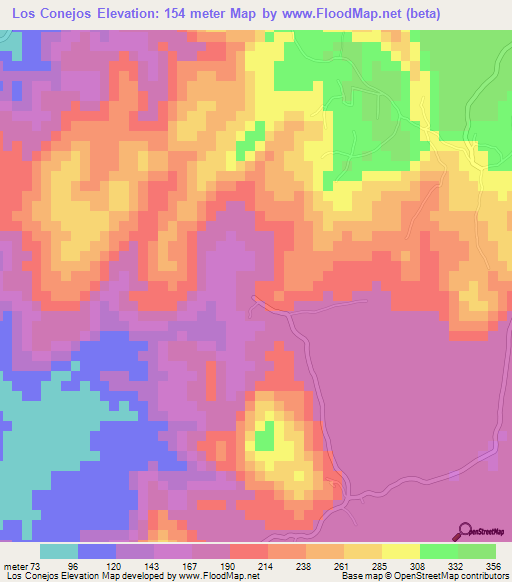 Los Conejos,El Salvador Elevation Map