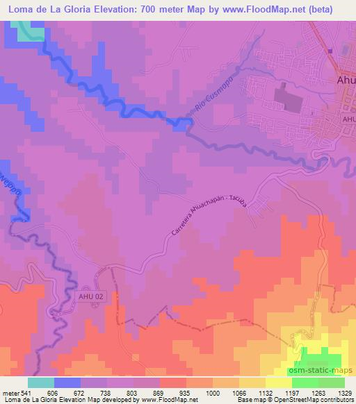 Loma de La Gloria,El Salvador Elevation Map
