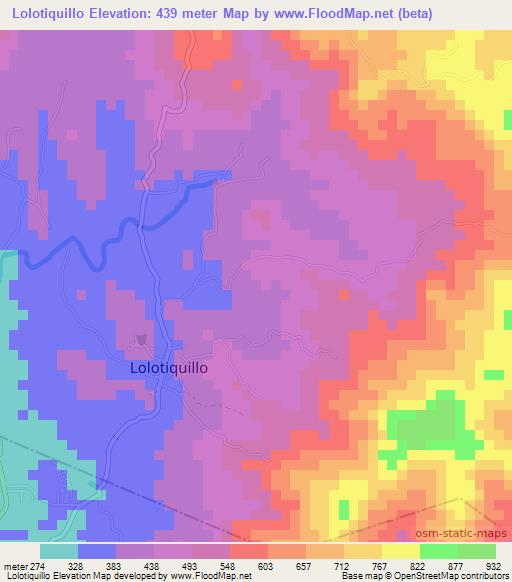 Lolotiquillo,El Salvador Elevation Map