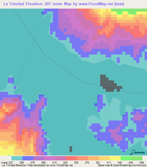 La Trinidad,El Salvador Elevation Map