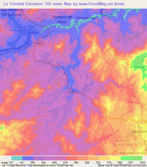 La Trinidad,El Salvador Elevation Map