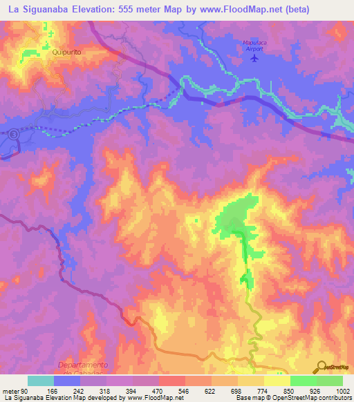 La Siguanaba,El Salvador Elevation Map