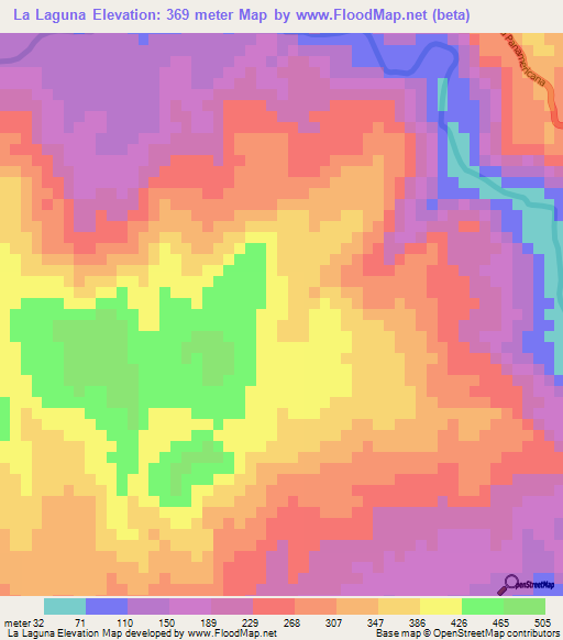 La Laguna,El Salvador Elevation Map