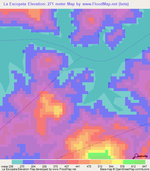 La Escopeta,El Salvador Elevation Map