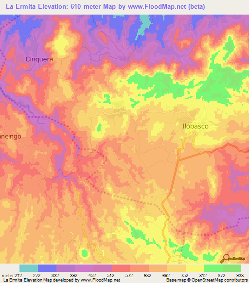 La Ermita,El Salvador Elevation Map