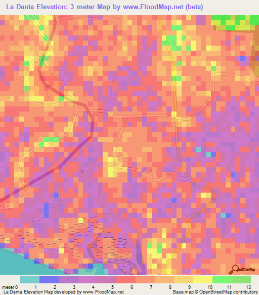 La Danta,El Salvador Elevation Map