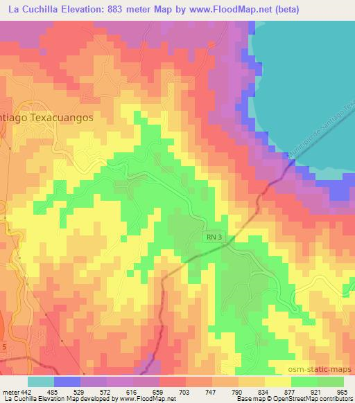 La Cuchilla,El Salvador Elevation Map