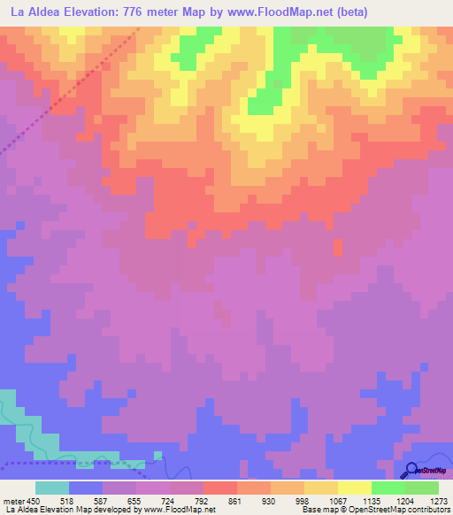 La Aldea,El Salvador Elevation Map