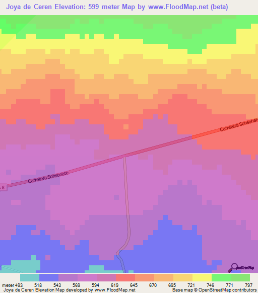 Joya de Ceren,El Salvador Elevation Map