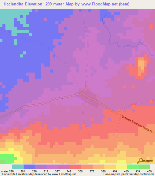 Haciendita,El Salvador Elevation Map