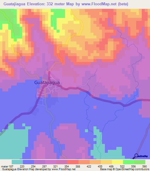 Guatajiagua,El Salvador Elevation Map