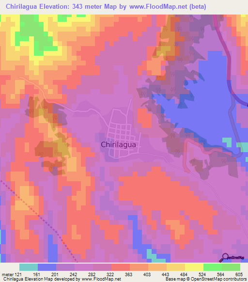 Chirilagua,El Salvador Elevation Map