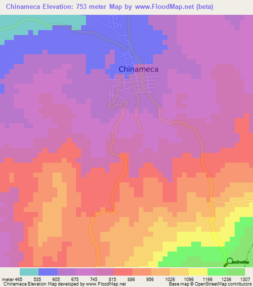 Chinameca,El Salvador Elevation Map