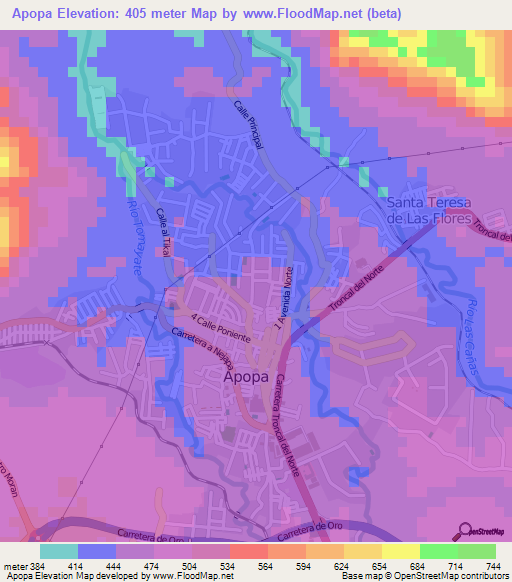Apopa,El Salvador Elevation Map