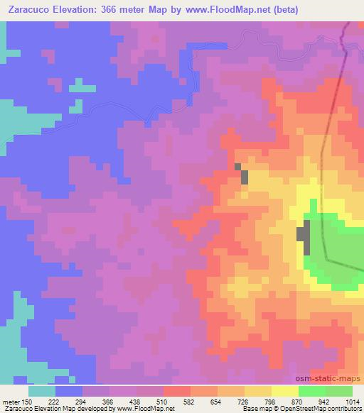 Zaracuco,Honduras Elevation Map