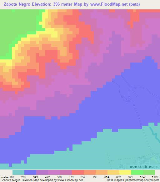 Zapote Negro,Honduras Elevation Map