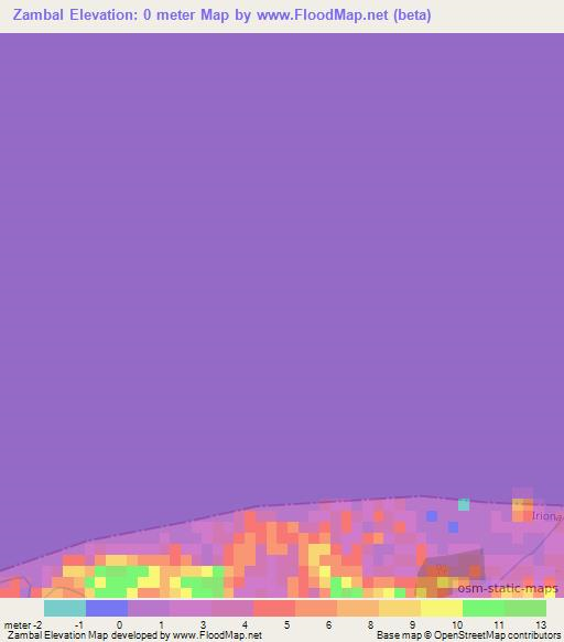 Zambal,Honduras Elevation Map