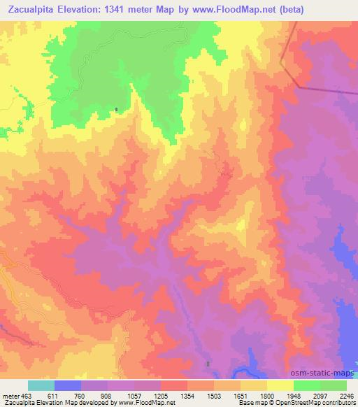 Zacualpita,Honduras Elevation Map