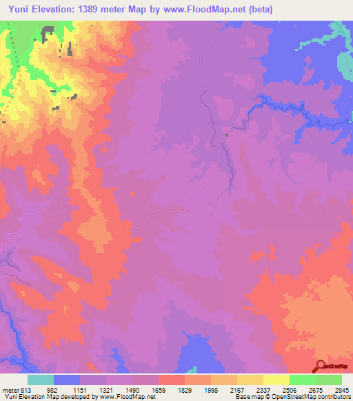 Yuni,Honduras Elevation Map