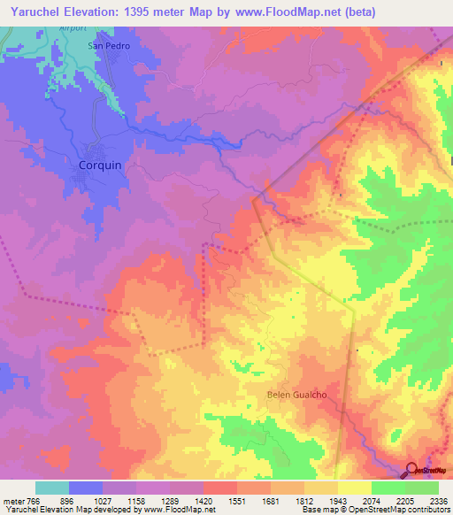 Yaruchel,Honduras Elevation Map