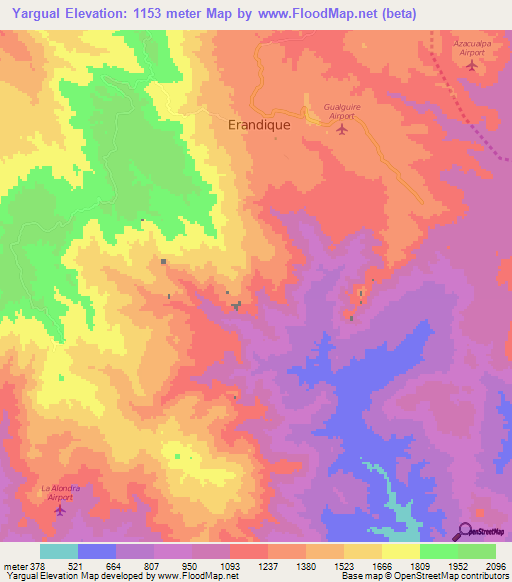 Yargual,Honduras Elevation Map
