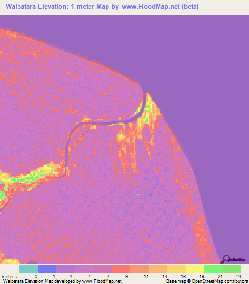 Walpatara,Honduras Elevation Map