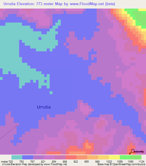 Urrutia,Honduras Elevation Map