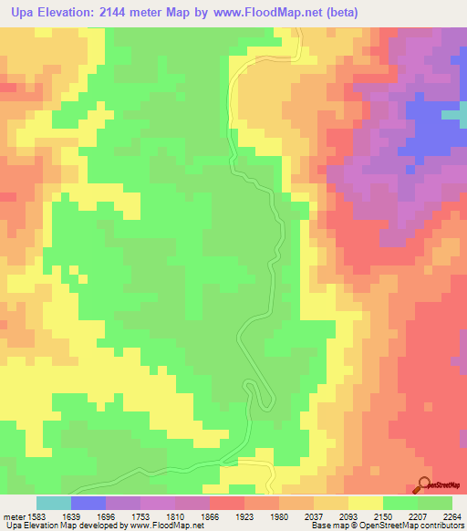 Upa,Honduras Elevation Map