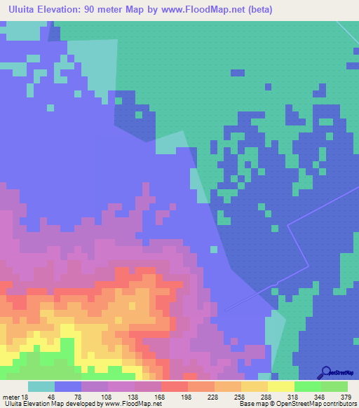 Uluita,Honduras Elevation Map