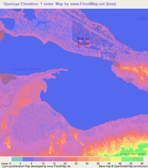 Ujumuya,Honduras Elevation Map