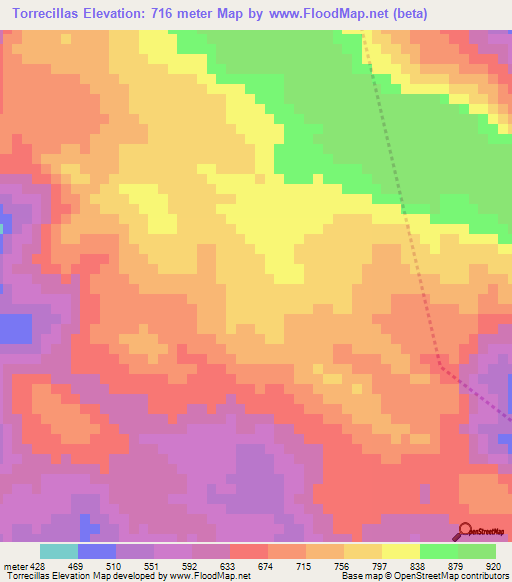 Torrecillas,Honduras Elevation Map