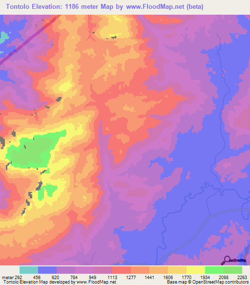 Tontolo,Honduras Elevation Map