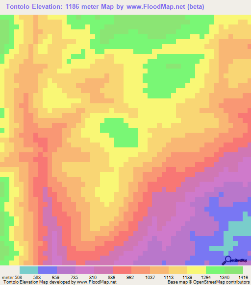 Tontolo,Honduras Elevation Map