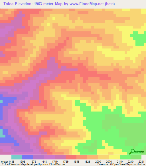 Toloa,Honduras Elevation Map