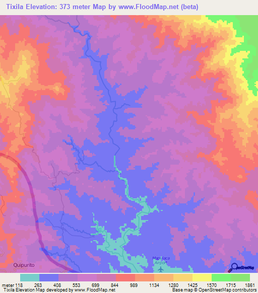 Tixila,Honduras Elevation Map