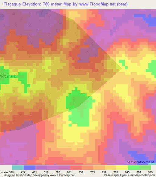 Tiscagua,Honduras Elevation Map