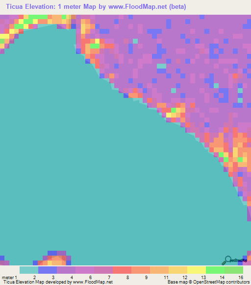 Ticua,Honduras Elevation Map
