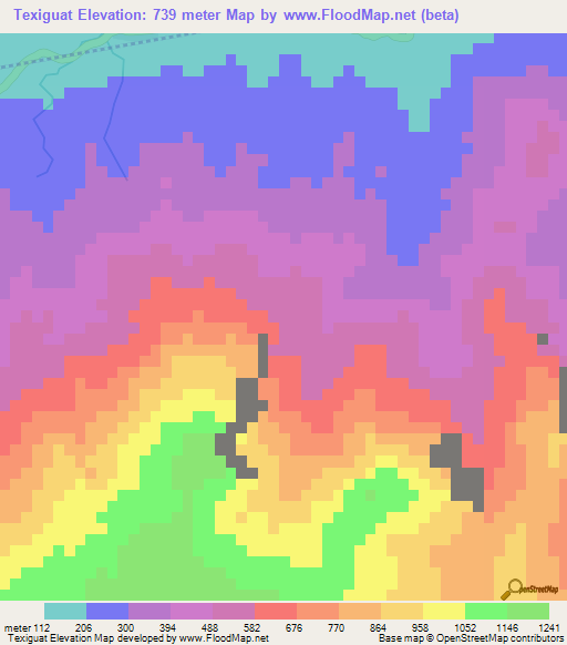 Texiguat,Honduras Elevation Map