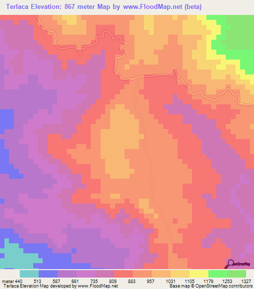 Terlaca,Honduras Elevation Map