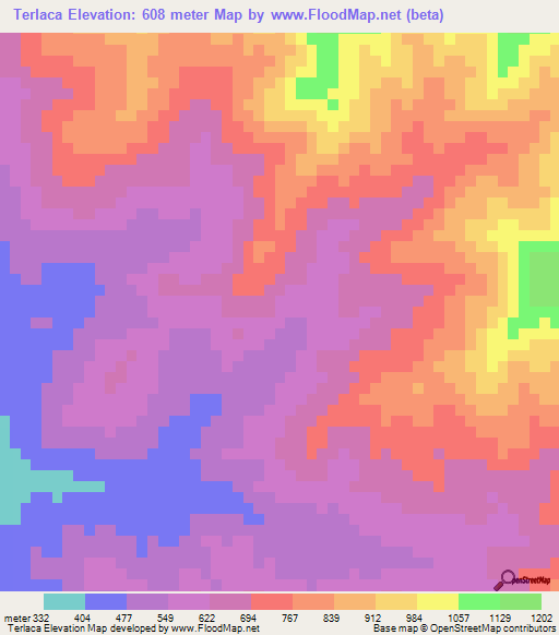 Terlaca,Honduras Elevation Map
