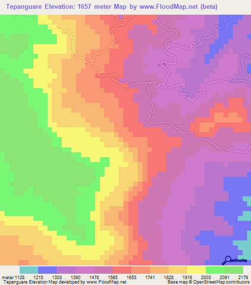Tepanguare,Honduras Elevation Map