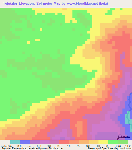Tejutales,Honduras Elevation Map
