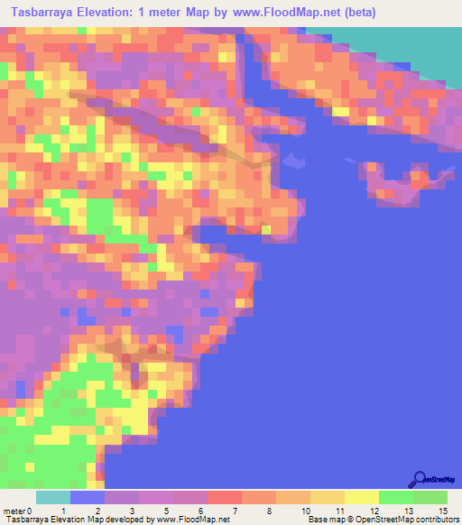 Tasbarraya,Honduras Elevation Map