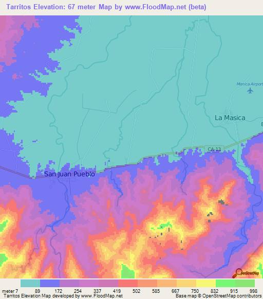 Tarritos,Honduras Elevation Map