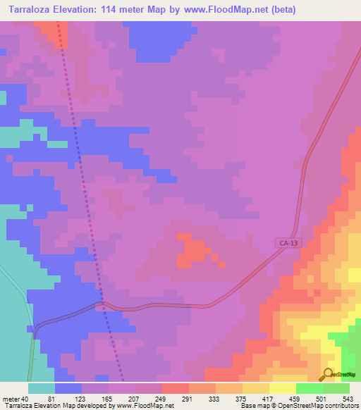 Tarraloza,Honduras Elevation Map