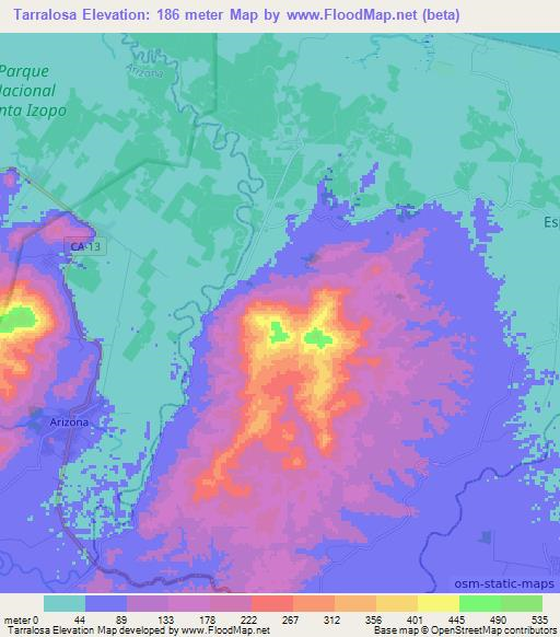 Tarralosa,Honduras Elevation Map