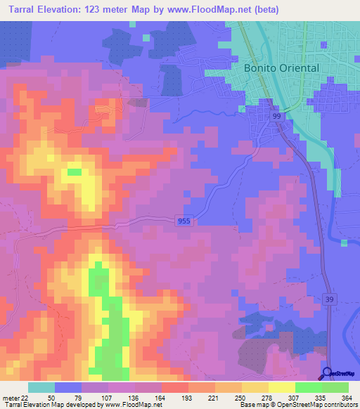 Tarral,Honduras Elevation Map
