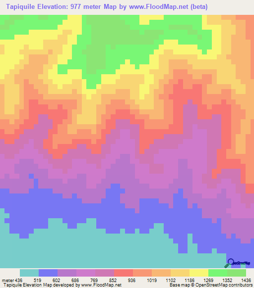 Tapiquile,Honduras Elevation Map